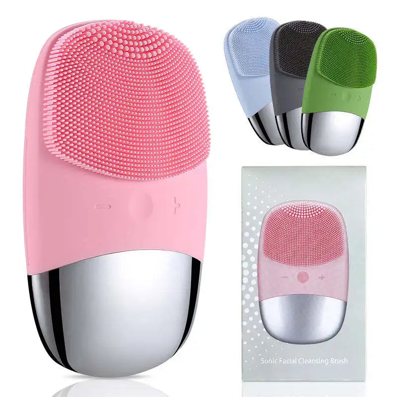 Wholesale Multifunctional Silicone Facial Cleansing Brush Ipx7 Waterproof Beauty Sonic Vibrating Electric Face Brush