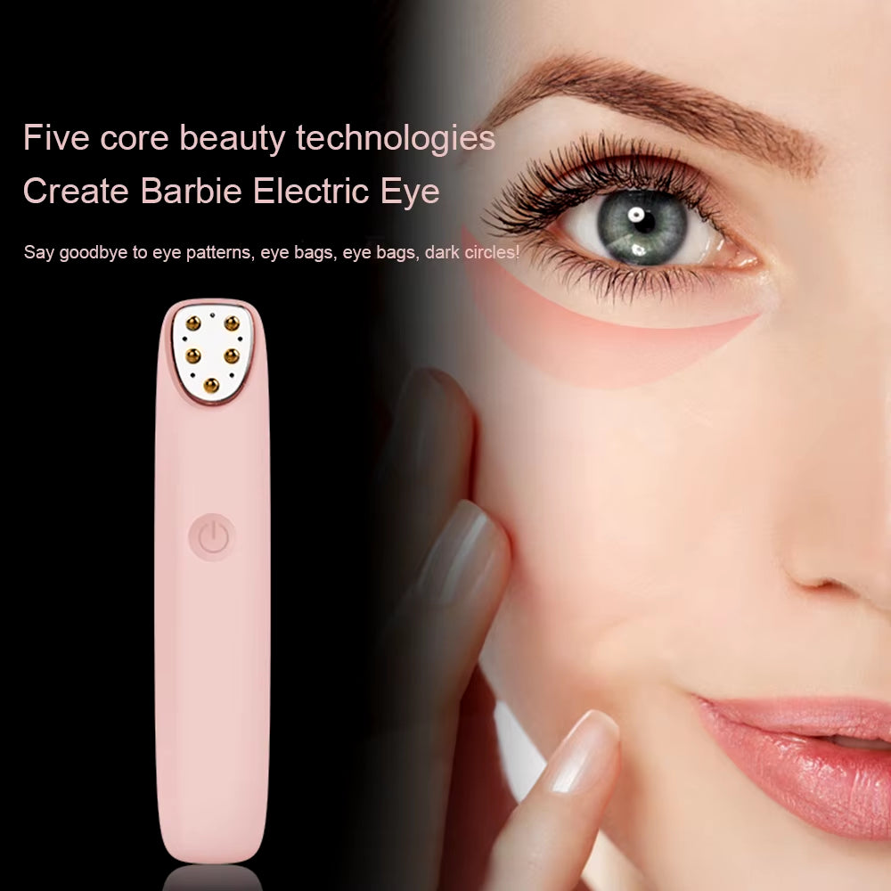 Electric Eye Massager Pen Dark Circle Facials Vibration Thin Face anti Bag Pouch & Wrinkle Radio Frequency Beauty Tool 5 Colors